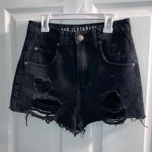 High Waisted Black Shorts